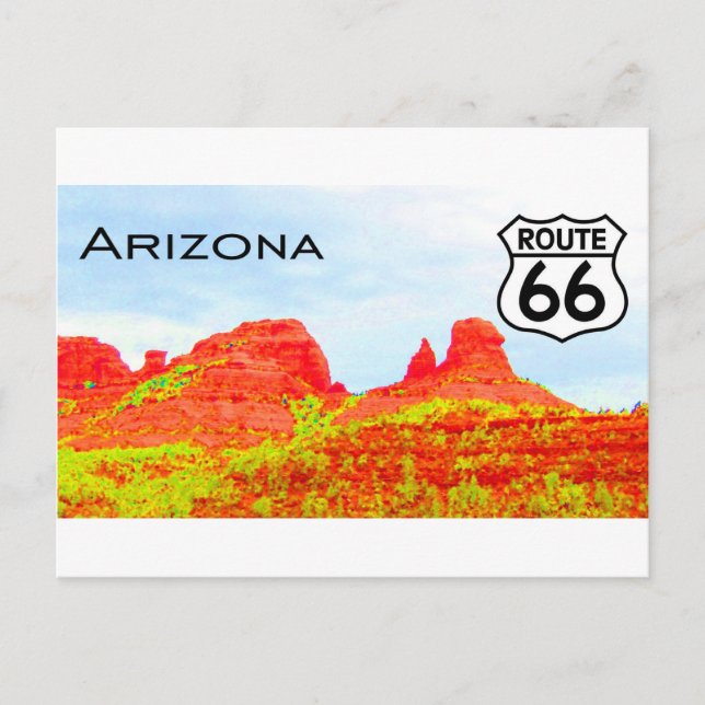 Landschaft Arizona-Weg-66 Postkarte (Vorderseite)