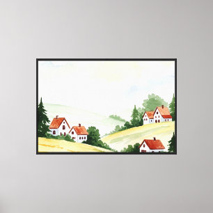 Landschaft auf dem Land Leinwanddruck