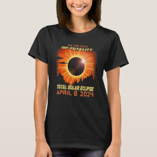 Landschaft auf dem Pfad der Totalität Totale Sonne T-Shirt