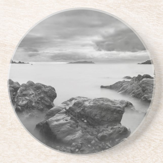 Landschaft auf West Shetland Sandstein Untersetzer (Vorne)
