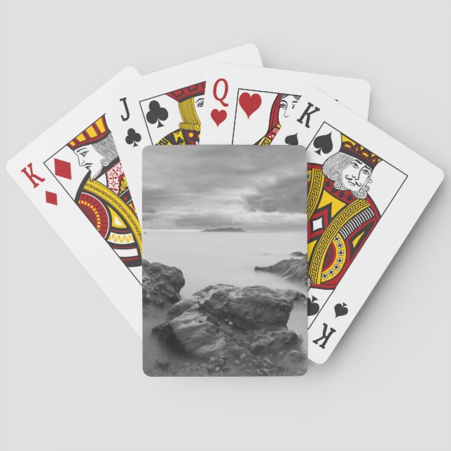 Landschaft auf West Shetland Spielkarten (Rückseite)