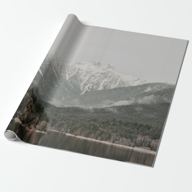 LANDSCHAFT AUS BÄUMEN UND BERG GESCHENKPAPIER (Ungerollt)