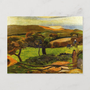Landschaft aus der Bretagne von Paul Gauguin Postkarte