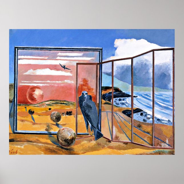 Landschaft aus einem Traum, Gemälde von Paul Nash Poster (Vorne)