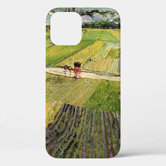 Landschaft, Beförderung und Zug durch Vincent van  Case-Mate iPhone Hülle (Rückseite)