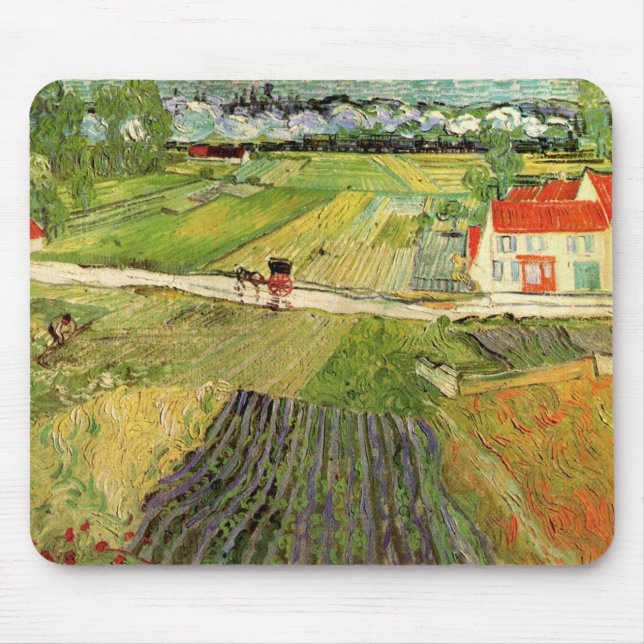 Landschaft, Beförderung und Zug durch Vincent van  Mousepad (Vorne)