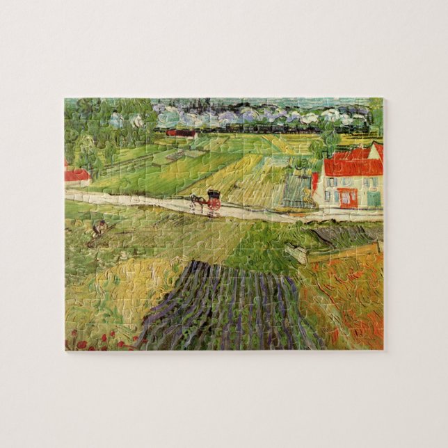 Landschaft, Beförderung und Zug durch Vincent van  Puzzle (Horizontal)