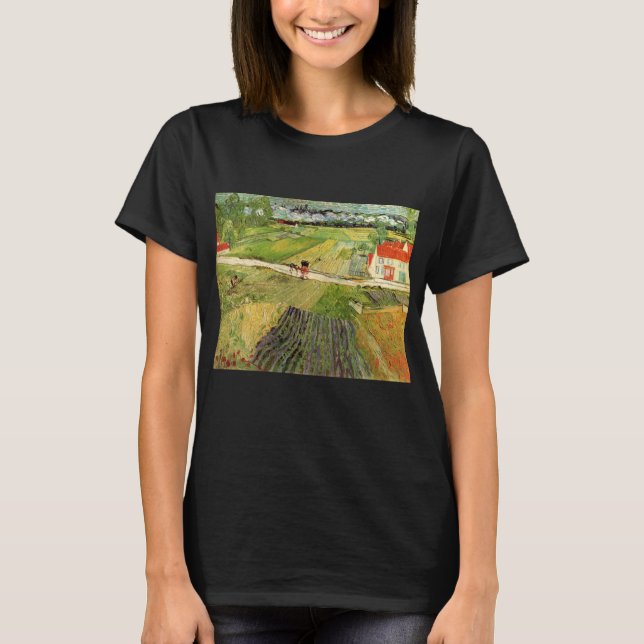 Landschaft, Beförderung und Zug durch Vincent van  T-Shirt (Vorderseite)