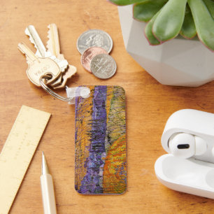 Landschaft bei Auvers in Rain von Vincent van Gogh Schlüsselanhänger