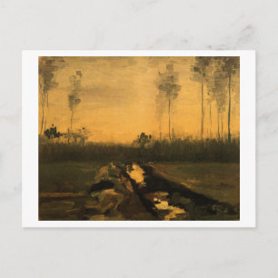 Landschaft bei Dämmerung, Van Gogh Fine Art Postkarte