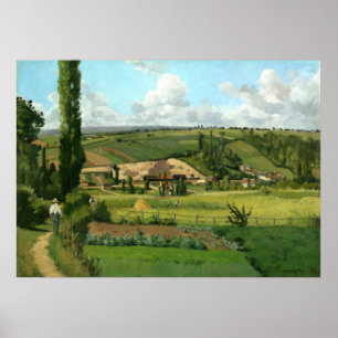 Landschaft bei Les Pâtis von Camille Pissarro Poster