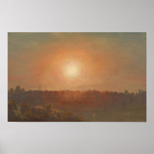 Landschaft bei Sonnenuntergang (1860-70) Frederic Poster
