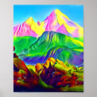Landschaft Berge Poster