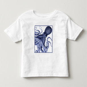 Landschaft Blauer Kraken Kleinkind T-shirt