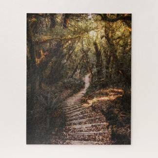 Landschaft Brown Green Magic Forest Herbst Herbst Puzzle