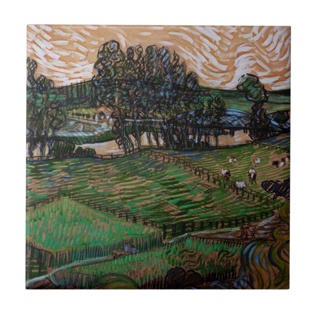 Landschaft, Brücke über die Oise von Vincent van G Fliese (Vorderseite)