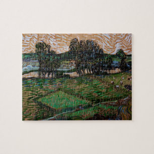 Landschaft, Brücke über die Oise von Vincent van G Puzzle