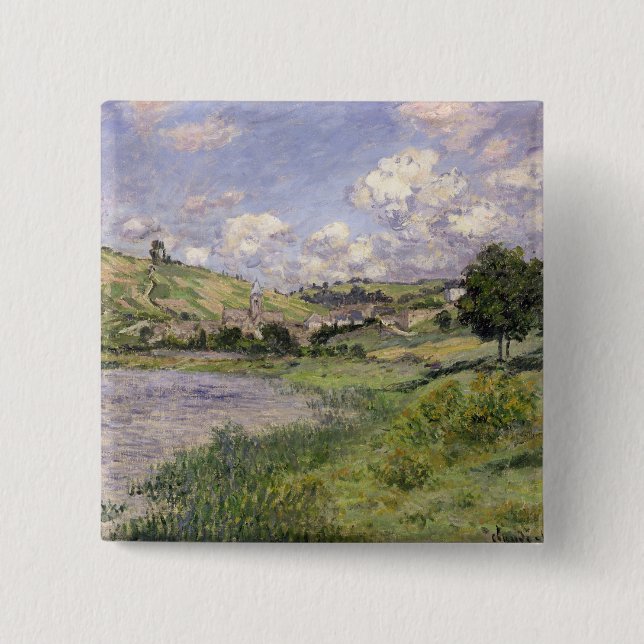 Landschaft Claude Monets |, Vetheuil, 1879 Button (Vorderseite)