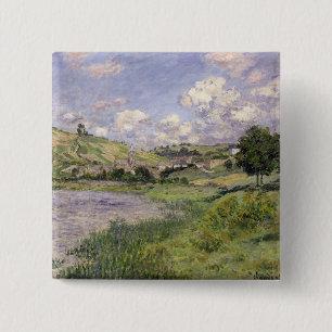 Landschaft Claude Monets , Vetheuil, 1879 Button