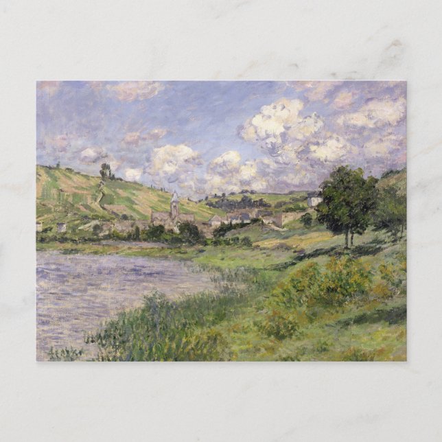 Landschaft Claude Monets |, Vetheuil, 1879 Postkarte (Vorderseite)