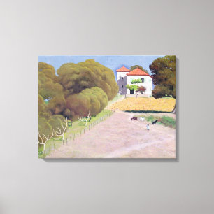 Landschaft, das Haus mit roten Roof, 1924 Leinwanddruck