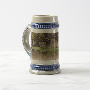 Landschaft & Deers Gray /Blue 22 oz Stein Bierglas