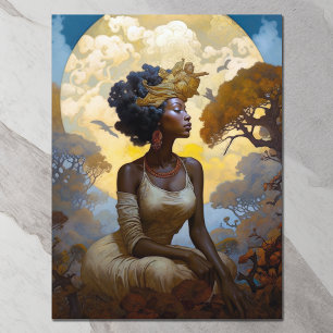 Landschaft der Afrikanerin Postkarte