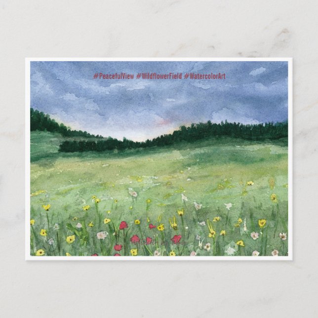 Landschaft der Blume Postkarte (Vorderseite)