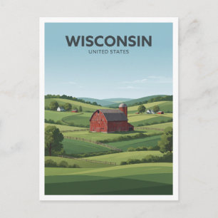 Landschaft der Driftless Area Viroqua Wisconsin Postkarte