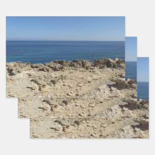 Landschaft der griechischen Inseln im Mittelmeer Geschenkpapier Set