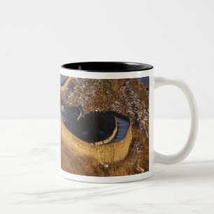Landschaft der Großen Mauer bei Sonnenuntergang, C Zweifarbige Tasse