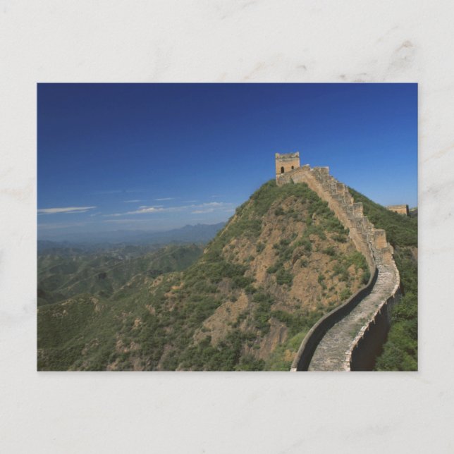 Landschaft der Großen Mauer, China Postkarte (Vorderseite)