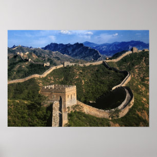 Landschaft der Großen Mauer, Jinshanling, China Poster