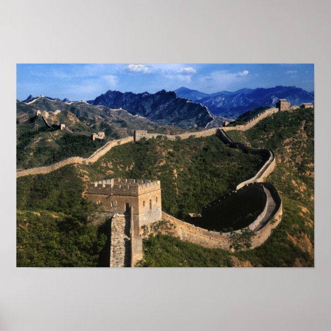 Landschaft der Großen Mauer, Jinshanling, China Poster (Vorne)