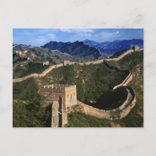 Landschaft der Großen Mauer, Jinshanling, China Postkarte