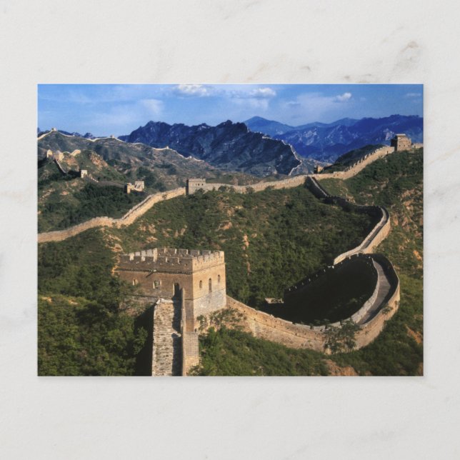 Landschaft der Großen Mauer, Jinshanling, China Postkarte (Vorderseite)