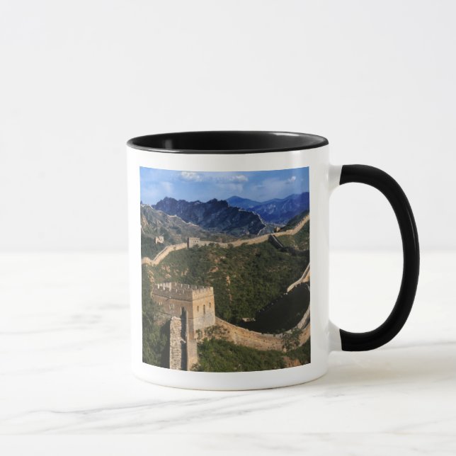 Landschaft der Großen Mauer, Jinshanling, China Tasse (Rechts)