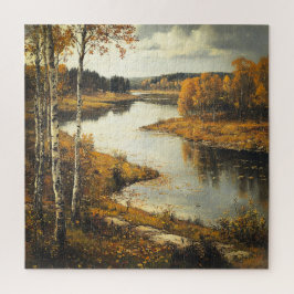 Landschaft der Herbstflüsse Puzzle
