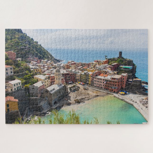 Landschaft der italienischen Stadt Vernazza Cinque Puzzle (Horizontal)