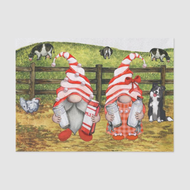 Landschaft der Landkuh Milchgnomen Seidenpapier (Vorderseite)