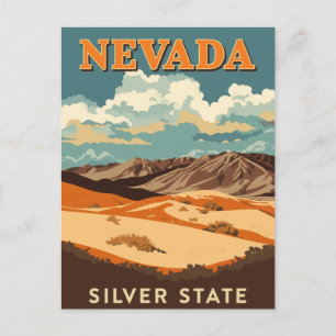 Landschaft der Nevada-Wüste Postkarte