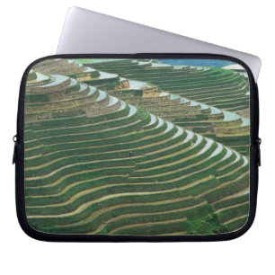 Landschaft der Reisterrassen im Berg, 3 Laptopschutzhülle