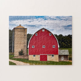 Landschaft der roten Barlandschaft Puzzle