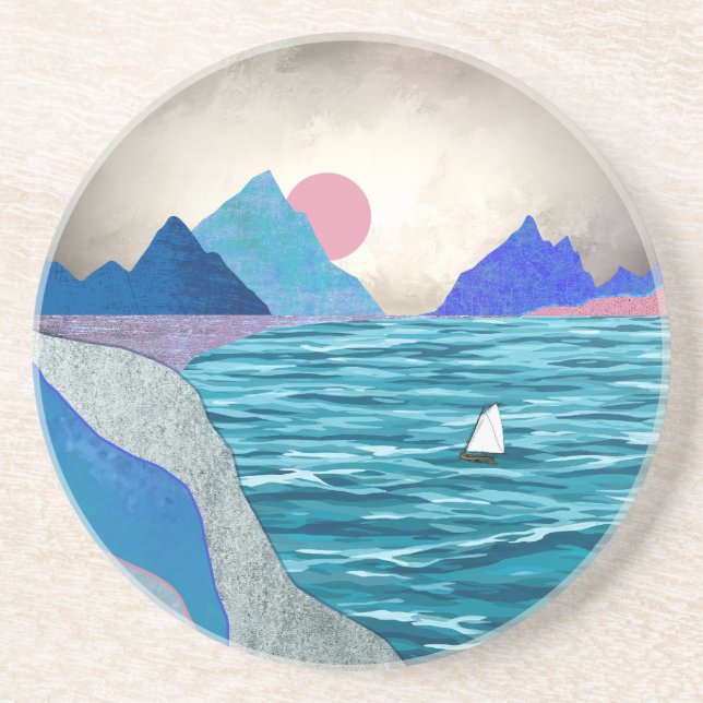 Landschaft der Sailboat Cove Getränkeuntersetzer (Vorne)
