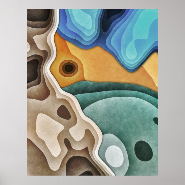 Landschaft der Schichten Poster (Vorne)