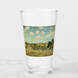 Landschaft der Wiesen (von Alfred Sisley) Glas