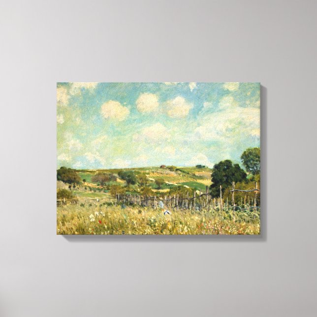Landschaft der Wiesen (von Alfred Sisley) Leinwanddruck (Vorderseite)