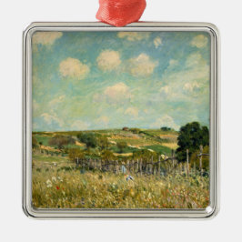 Landschaft der Wiesen (von Alfred Sisley) Ornament Aus Metall