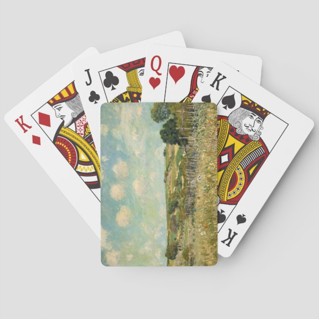 Landschaft der Wiesen (von Alfred Sisley) Spielkarten (Rückseite)