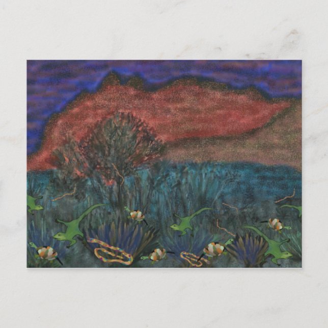 Landschaft der Wüstentiere Postkarte (Vorderseite)